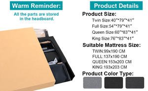 Cadre <span class=keywords><strong>de</strong></span> <span class=keywords><strong>lit</strong></span> réglable en métal, minimaliste, élégant, avec tête <span class=keywords><strong>de</strong></span> <span class=keywords><strong>lit</strong></span> en velours doux, gain <span class=keywords><strong>de</strong></span> place, durable, base <span class=keywords><strong>de</strong></span> matelas, entrepôt - Product Image 6