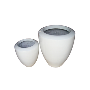 Pots à fleurs en fibre de verre de haute qualité, durables, légers, écologiques, au design moderne, sculptés à la main, décoration pour la maison et le jardin - Product Image 1