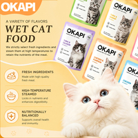 Nourriture humide pour chats en sachet, certifiée FDA, directement de l'usine, OEM/ODM, repas complet, bouillon savoureux, nourriture liquide pour chats