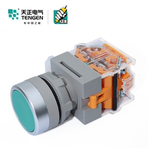 Interrupteur à bouton-poussoir Tengen TGLA38 66 mm à réinitialisation automatique rouge vert démarrage arrêt IP40 - Product Image 2