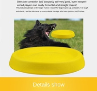 Jouets à mâcher pour animaux de compagnie en mousse EVA écologique de 21 cm, disque volant élastique tendance pour l'entraînement interactif en plein air des chiens