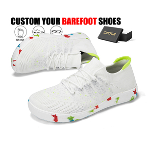 Chaussures pieds nus pour hommes, baskets à bout large pour la marche et le <span class=keywords><strong>fitness</strong></span>, grande taille 48, décontractées, respirantes, légères, type chaussettes - Product Image 1