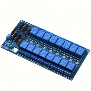 โมดูลรีเลย์ 5V 12V 16 ช่อง สำหรับ <span class=keywords><strong>Arduino</strong></span> PIC ARM DSP <span class=keywords><strong>PLC</strong></span> พร้อมระบบป้องกันออปโตคัปเปลอร์ LM2576 กำลังไฟสูง ขายดี - Product Image 1