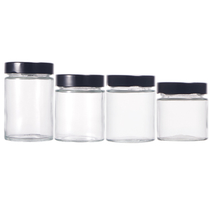 Custom Printed 100ml 150ml 180ml 220ml 280ml 380ml 500ml Straight Sided Glass <strong>bottle</strong> Canning Food Jars Glass Jar With Metal Lid - Product Image 2