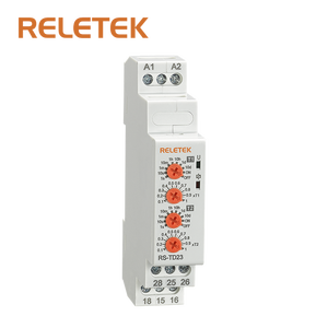Retelek Bán Hot Double-Giai Đoạn Thời Gian Chậm Trễ Tiếp Sức RS-TD24-16 Thu Nhỏ AC/DC <span class=keywords><strong>12</strong></span>-240V 50/60Hz Có Thể Điều Chỉnh Modular Tiếp Sức - Product Image 1