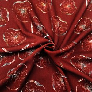 Tessuto Popeline di Cotone Pettinato Organico <span class=keywords><strong>Liberty</strong></span> con Motivo Floreale a Forma di Medusa per Abiti, Camicie, Gonne e Completi da Donna e Ragazza - Product Image 5