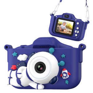 Cámara Infantil Morada <span class=keywords><strong>de</strong></span> <span class=keywords><strong>Dibujos</strong></span> <span class=keywords><strong>Animados</strong></span> con Diseño <span class=keywords><strong>de</strong></span> Astronauta, Juguete <span class=keywords><strong>de</strong></span> Fotografí<span class=keywords><strong>a</strong></span> para Bebés, Mini Cámara Digital HD <span class=keywords><strong>de</strong></span> 2 Pulgadas con Sensor CMOS <span class=keywords><strong>de</strong></span> Silicona, Gran Angular <span class=keywords><strong>de</strong></span> 140° para Video y <span class=keywords><strong>Fotos</strong></span> - Product Image 1