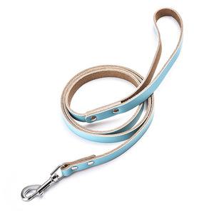 無地牛革ペットリーシュシンプルスタイル鉄犬ハーネス低MOQ低価格 - Product Image 2
