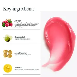 Kustom baru kecil lucu perawatan kulit merah muda pelembab OEM pelembap bibir pabrik pengelupasan vegan terapi organik pelembap bibir dalam timah