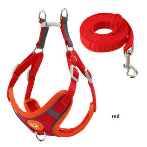 Yansıtıcı naylon evcil hayvan yeleği kolay kontrol eğitim kolu ayarlanabilir no-çekme köpek koşum küçük XL boyutları için sevimli düz kurşun yürüyüş - Product Image 4