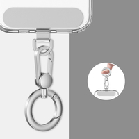 Clip de fixation rotatif à 360° en acier inoxydable pour cordon de téléphone, anti-perte, pour coque de téléphone, sangle ou attache de sécurité