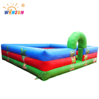 WINSUN CE Pista de Obstáculos Inflable de Espuma, Sin Plomo, Resistente al Fuego, Impermeable, de PVC, Juego Deportivo al Aire Libre para Niños y Adultos a Partir de 5 Años