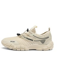 Chaussures de sport décontractées en cuir tendance pour hommes, avec doublure en maille respirante, à lacets, pour la marche et le fitness