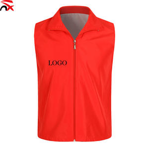 سترة المتطوعين الأكثر مبيعًا مع شعار مخصص ، سترة ترويجية حمراء ، سترة رخيص للرفاهية العامة ، شعار مطبوع - Product Image 1