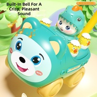 Nouveau trotteur musical en plastique pour enfants, chaise à roulettes en forme d'ours avec pièces rotatives et clochettes, trotteur pour tout-petits