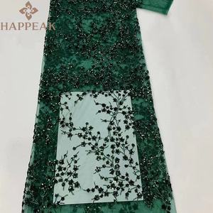 Tessuto in Tulle Ricamato con Paillettes e Motivi Floreali HAPPEAK, Molto Richiesto per Abiti da Sposa - Product Image 3