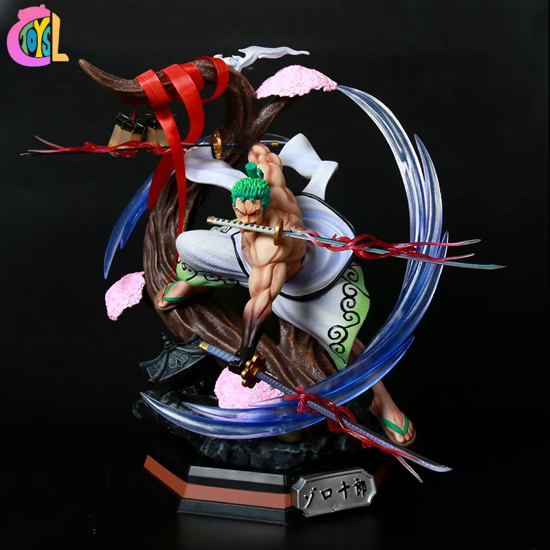 Anime satu potong Wano Country Roronoa Zoro pedang salju Ver GK PVC tokoh aksi patung Kimono Zoro Model koleksi boneka mainan