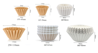 Panier-filtre à café commercial écologique de grande taille, avec de vastes filtres en papier, en stock