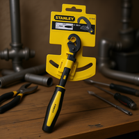 Clé à cliquet auto-ajustable Stanley 8-14 mm pour travaux de plomberie et mécanique