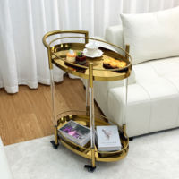 Chariot de service buffet multi-usages en acier inoxydable à 3 niveaux, capacité 10L, pour banquets d'hôtel et événements de mariage