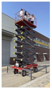 Gunting listrik dapat digerakkan, Platform pengangkat bersambungan, meja angkat hidrolik seluler dengan pompa, komponen inti gir Motor - Product Image 4