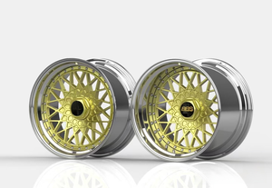 Jantes en alliage à rayons maillés 5*120mm pour voitures particulières, avec <span class=keywords><strong>centre</strong></span> doré et lèvre polie, pour une performance améliorée et un look personnalisé - Product Image 4