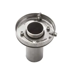 圆形尖端可拆卸可调消音器通用3.5 “4” 4.5 ”，用于排气系统0.01-0.02毫米1pcs/袋高品质银色JIAX