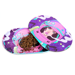 Gran oferta barata, bandeja enrollable de estaño personalizada, bandeja enrollable de metal para tabaco con tapa magnética, bandeja para servir - Product Image 1
