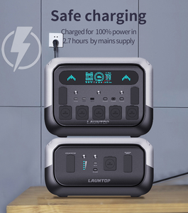 Station d'alimentation portable LiFePO4 avec <span class=keywords><strong>batterie</strong></span> externe solaire et onduleur à onde sinusoïdale pure pour les situations d'urgence familiales, le <span class=keywords><strong>camping</strong></span> et les <span class=keywords><strong>camping</strong></span>-cars - Product Image 2