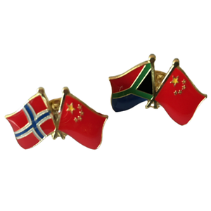 Stock Pas Cher Tous Les Pays Goupille Croisée Double Drapeau Insigne D'épinglettes - Product Image 4