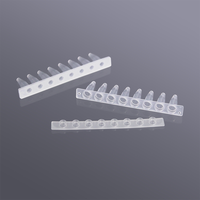 Tubes PCR à 8 bandes de 0.2ml/0.1ml Tubes centrifuges PCR à fond conique en PP à 8 bandes pour test