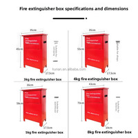 Armoire à tuyau d'incendie en acier au carbone durable avec valve, buse, serrure FHC, rangement pratique et accès facile