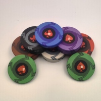Jetons de poker en céramique EPT de haute qualité 10g 39mm, logo/couleur personnalisés, MOQ 100 pièces, vente directe usine, étui durable pour jetons de poker