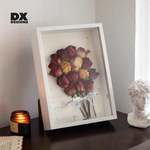 Cadre photo en bois 3D DX Designs blanc 8x8 10x10 12x12, profondeur 3/5 cm, boîte à souvenirs pour fleurs séchées, décoration pour la maison et cadeaux - Product Image 3