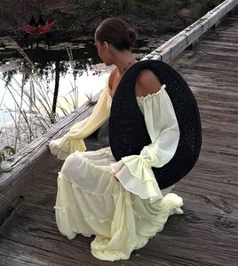 مخصص طويل الأكمام بدون حمالات أعلى محصول ملابس شاطئ مثير عارضة كشكش شاطئ التستر اللباس - Product Image 6