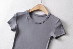 Produttore Oem maglietta personalizzata in <span class=keywords><strong>cotone</strong></span> nero 95 5 Spandex <span class=keywords><strong>Basic</strong></span> Top Tshirt da <span class=keywords><strong>donna</strong></span> Y2K Baby Tee da <span class=keywords><strong>donna</strong></span> in bianco - Product Image 6