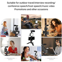 Vlogging Kit Smartphone Kamera Video Vlogging Kit mit Kamera Licht Mikrofon Stativ Telefon halter für YouTube/Tiktok/Streaming