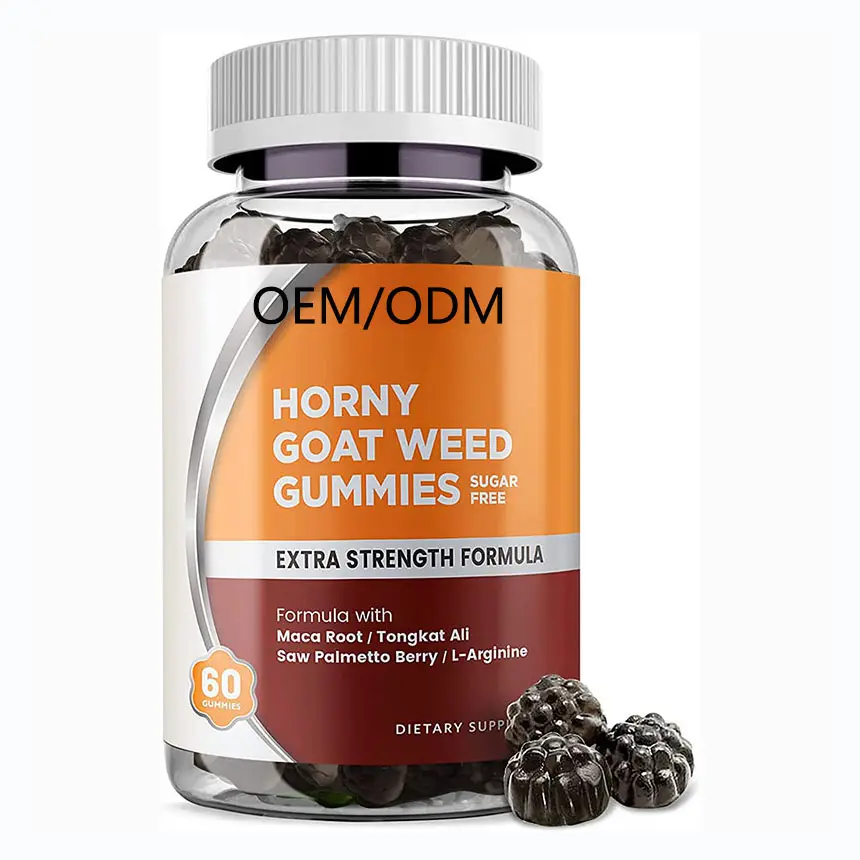 Factory direct sales OEM to improve sexual performance man and women universal keratinized horny goat weed gummies