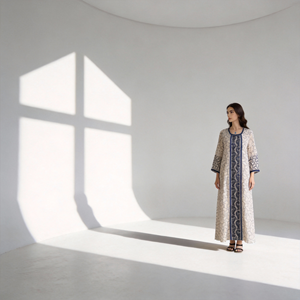 Robe Abaya de Soirée en Polyester Brodé de Luxe Personnalisée de Haute Qualité en Gros pour Femmes Musulmanes - Product Image 1