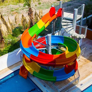 Glissière ouverte en <span class=keywords><strong>spirale</strong></span> de l'eau de piscine extérieure et équipement d'amusement de glissière de courbe fermée pour des parcs aquatiques - Product Image 4