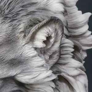 Stock américain! Ornement en résine <span class=keywords><strong>de</strong></span> <span class=keywords><strong>tête</strong></span> <span class=keywords><strong>de</strong></span> <span class=keywords><strong>loup</strong></span> sur base <span class=keywords><strong>de</strong></span> style racine-idéal pour les fans <span class=keywords><strong>de</strong></span> statues d'animaux et les décorateurs d'intérieur - Product Image 6