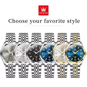   Montre pour femme 9801, montre mécanique automatique de luxe, étanche, en acier inoxydable, avec diamants, date, ensemble de montres pour femmes 3.0 - Product Image 6