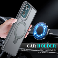 Étui de téléphone avec support rotatif magnétique antichoc pour Moto G04 G05 G06 G85 5g G24 Edge 50 fusion, coque arrière