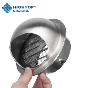 Aço inoxidável redondo prata ventilação escovado saída Air Vent Grille