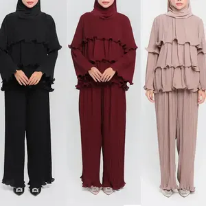 महिलाओं 2 टुकड़े टुकड़े टुकड़े टुकड़े टुकड़े टुकड़े टुकड़े/सूट के सूट के साथ मामूली मुस्लिम महिलाओं के लिए सूट
