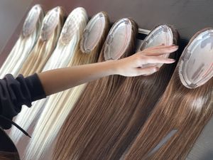 Listo para enviar: Topper de cabello humano europeo con cierre de encaje, cabello virgen liso sedoso, 150% de densidad, base mono semicuadrilátera. - Product Image 6