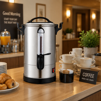 Urne à café professionnelle en acier inoxydable 304 avec jauge de niveau et robinet à levier pour café et hôtel