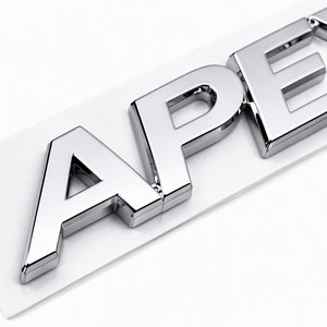 Lettres 3D chromées personnalisées <span class=keywords><strong>APEX</strong></span> : Emblème de hayon plaqué ABS, autocollant, kit de garnitures de lettrage automobile étanche - Product Image 4