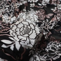 Tissu en velours tissé nylon/coton, motif opale, imprimé au tampon, respirant, pour vêtements et costumes