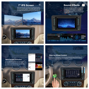 Radio para Auto Android Podofo de 7'' con 2+64GB para Mercedes-Benz Clase ML W164 2005-2012, CarPlay Inalámbrico, Android Auto, WiFi, GPS, BT, Stock en la UE - Product Image 3